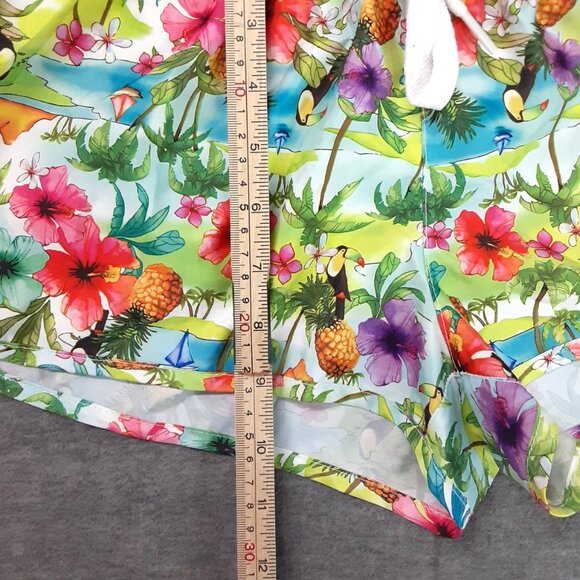 Vintage OP Girls Athletic Shorts Size M (7-9) Drawstring Floral Pullon Easy Care - Picture 5 of 5